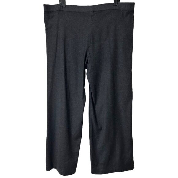 St.‎ John Dark Gray Wide-Leg Pants With Tie Waist - Women's Size Large - Picture 2 of 6